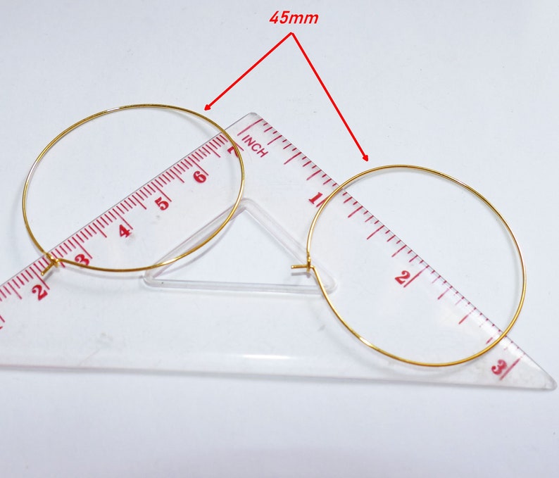 10 fili per orecchini a cerchio in acciaio inossidabile, ganci ad anello a cerchio grande in oro con fermagli, fili per orecchini in 8 misure G356 immagine 9
