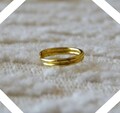 Double Jump Rings, Gold Split Rings, 4mm, 5mm, 6mm, 8mm, 10mm, 12mm, 14mm Gold Plated Split Jump Rings, Clasp Connector, Coiled Jump Rings