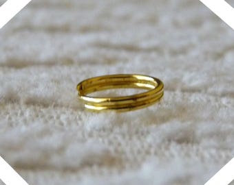 Double Jump Rings, Gold Split Rings, 4mm, 5mm, 6mm, 8mm, 10mm, 12mm, 14mm Gold Plated Split Jump Rings, Clasp Connector, Coiled Jump Rings