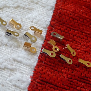 20/50x koordplooi, omgevouwen uiteinden, zilver-/goudkleur B329