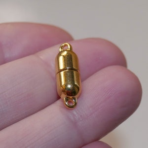 2x Stainless Steel Magnetic Clasps, Silver/Gold Tone Necklace/Bracelet Fastener, Jewelry Closure G158