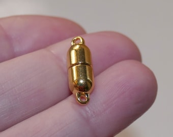 2 fermoirs magnétiques en acier inoxydable, fermoir collier/bracelet argenté/doré, fermoir bijou G158