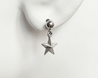 Star Charm Hypoallergenic Ball Stud Earrings, Free shipping F050