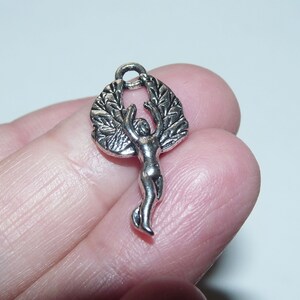 4/8x Angel Fairy Charms, Antique Silver Tone Pendant, Jewelry Making Supplies B312