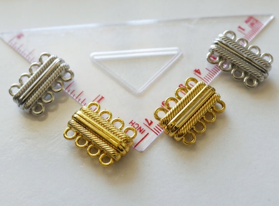 Small Magnetic Clasp, 5mm, Gold (6 Pieces)
