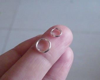 Anillos de salto doble, anillos divididos, anillos de salto divididos plateados de 4 mm/5 mm/6 mm/8 mm/10 mm, conector de cierre, anillos de salto en espiral, anillos de metal