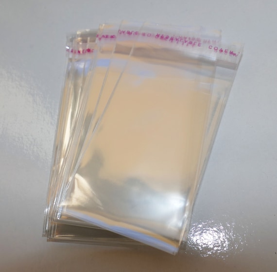 50 sachets auto-adhésifs en plastique transparent, 10 cm x 6 cm, emballage  en cellophane, pochettes en plastique transparentes, sachets en plastique  pour bijoux F023 -  Canada