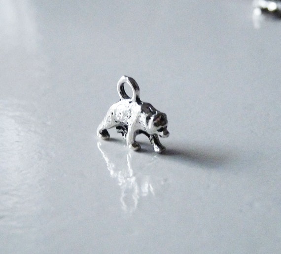4/8x Bear 3D Charms, Antique Silver Animal Charms B337