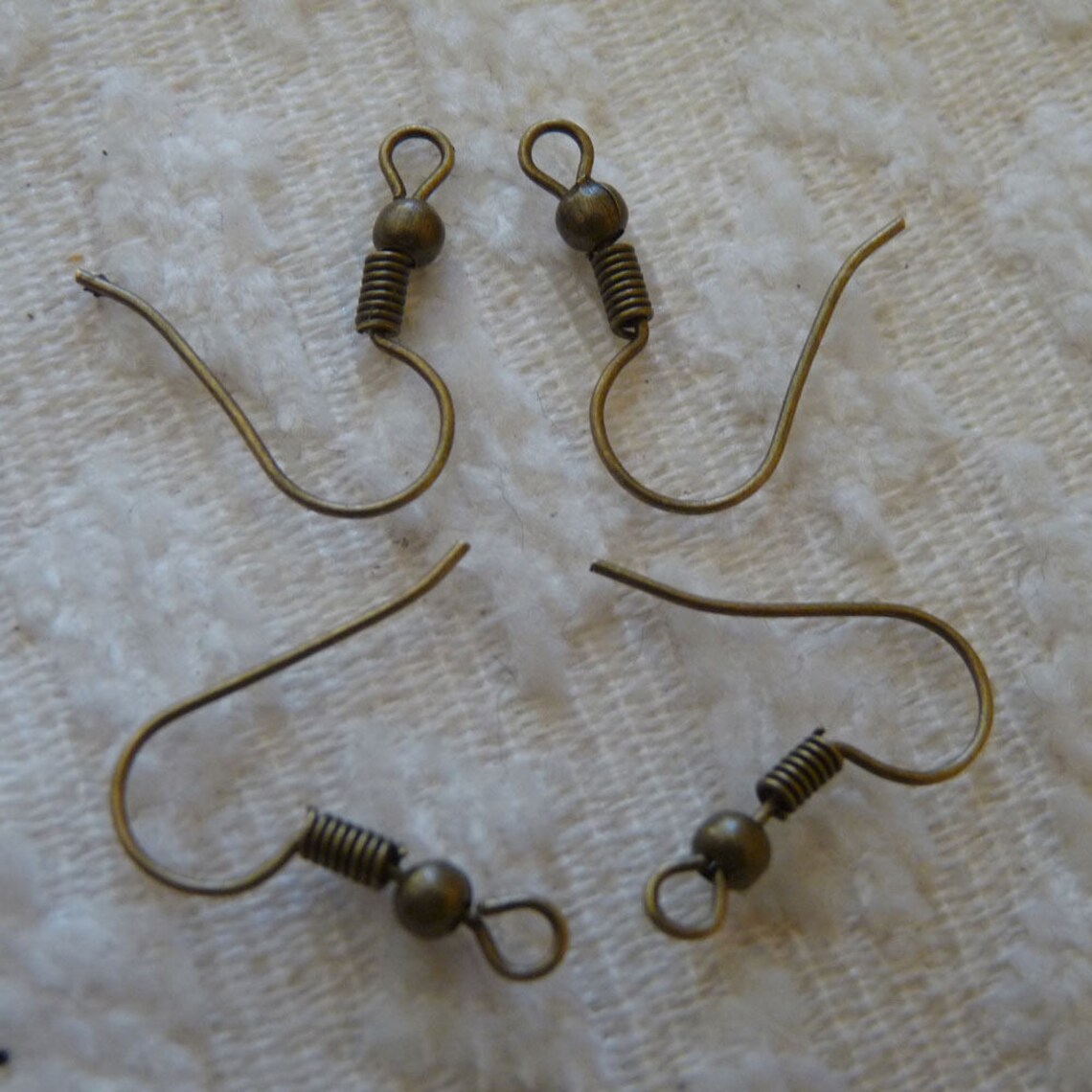 Bronze Earring Hooks Brass Plated Earring Wires French Hook Etsy