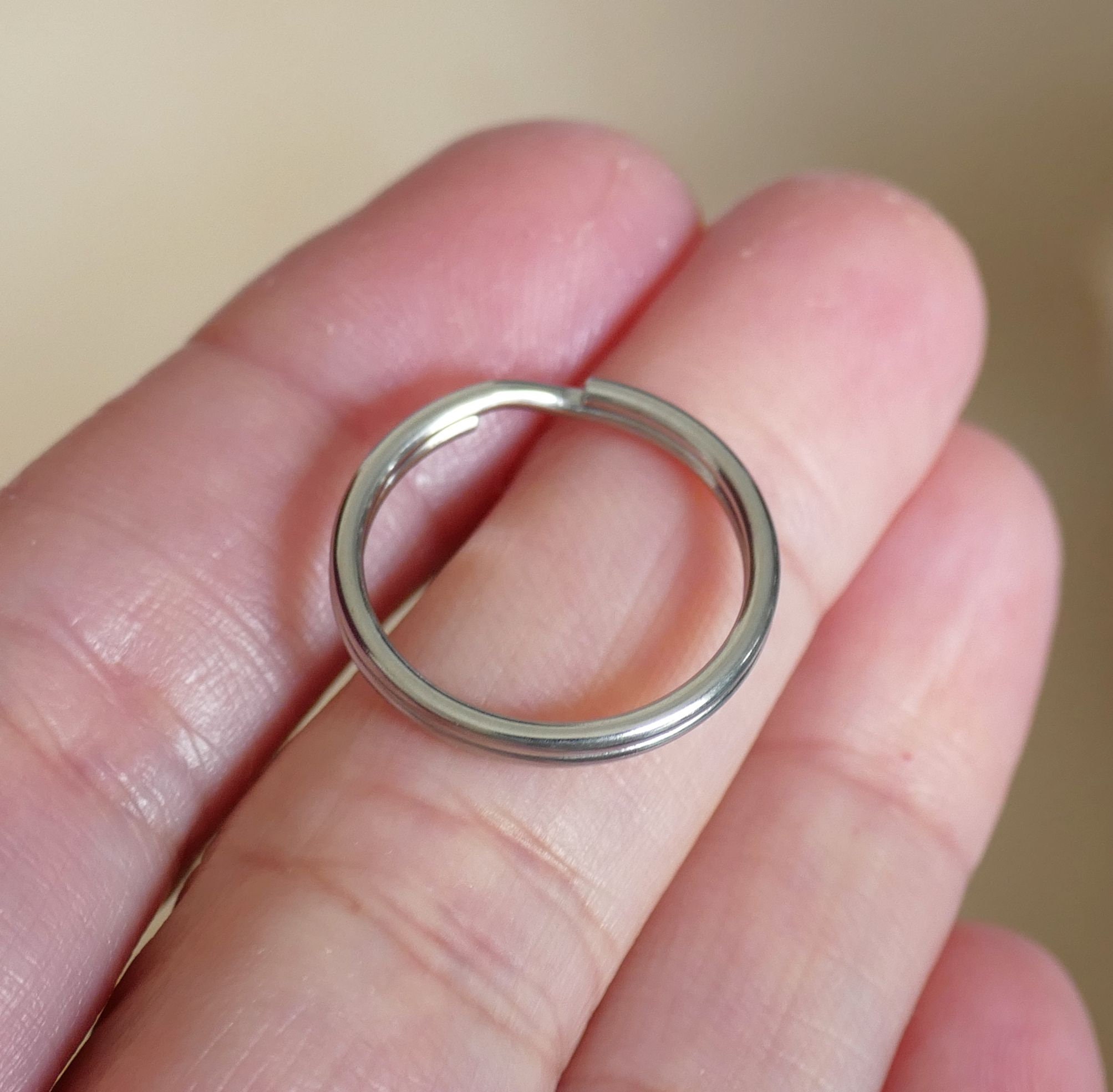 Steel Loop Rings 10x Double Loop 304 Stainless Steel 20mm High Quality 16 Gauge Split ...