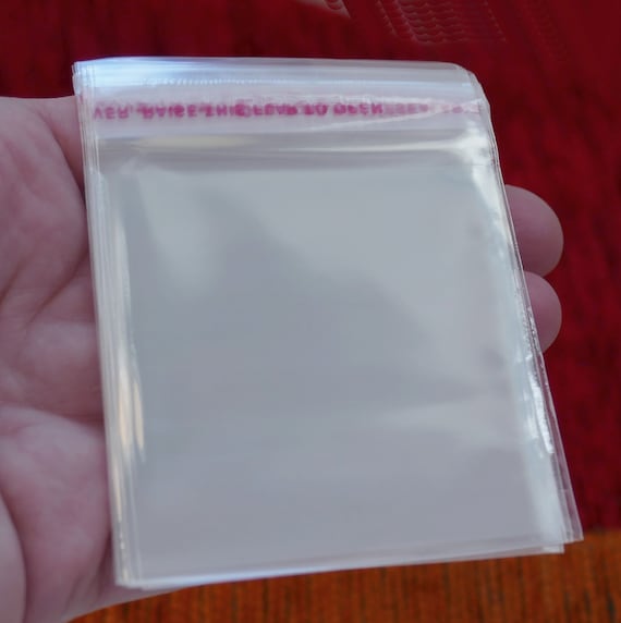 50/100x Clear Plastic Self Adhesive Seal Bag, Cello Packaging