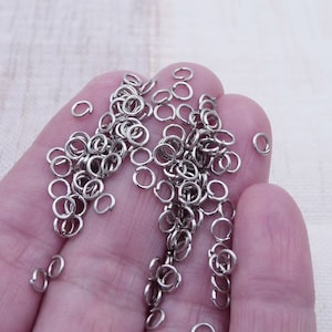 100x Stainless Steel 3mm  Open Jump Rings, Clasp Connector, Earring Connectors D190