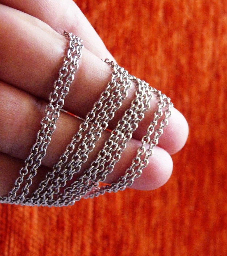 5 M Stainless Steel Bulk Chain 16 Feet Hypoallergenic Etsy