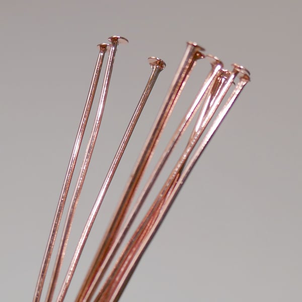 50mm Flat Head Pins, Rose Gold 2 inch Long Head Pins for Beading, Beading Supplies G045