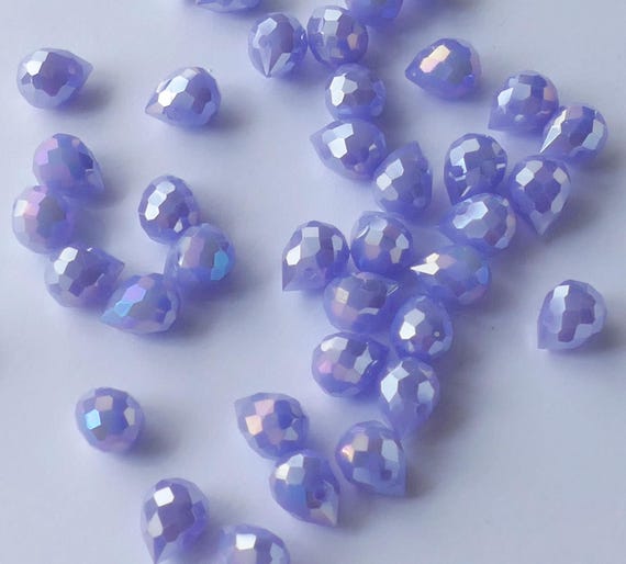RUBYCA Perline Druk In Cristallo Di Vetro Pressato Ceco - Rotonde Con Venature, 10mm, Light Purple Black, 1 Filone (circa 98 Pz)
