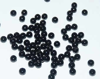 100x Black Beads, 4mm Beads, Acrylic Beads, Round Beads 4mm, Spacer Beads,  Beading Supplies, Plastic Beads B140