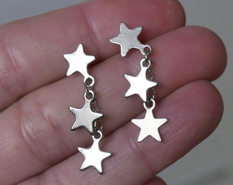 Star Hanging Hypoallergenic Stud Earrings, Free Shipping C539