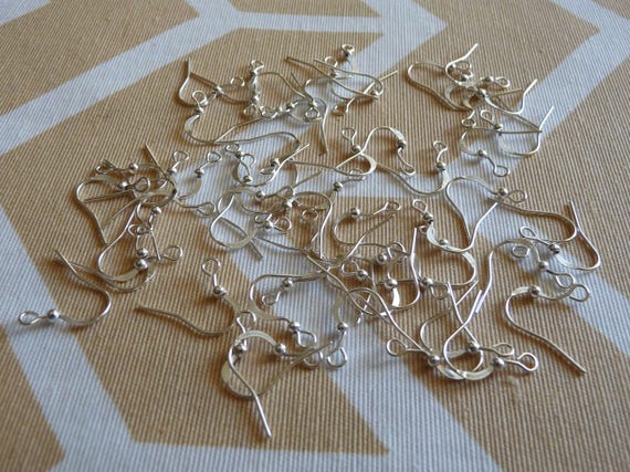 Earring Wires Standard Kidney Style Sterling Silver Pack of 20