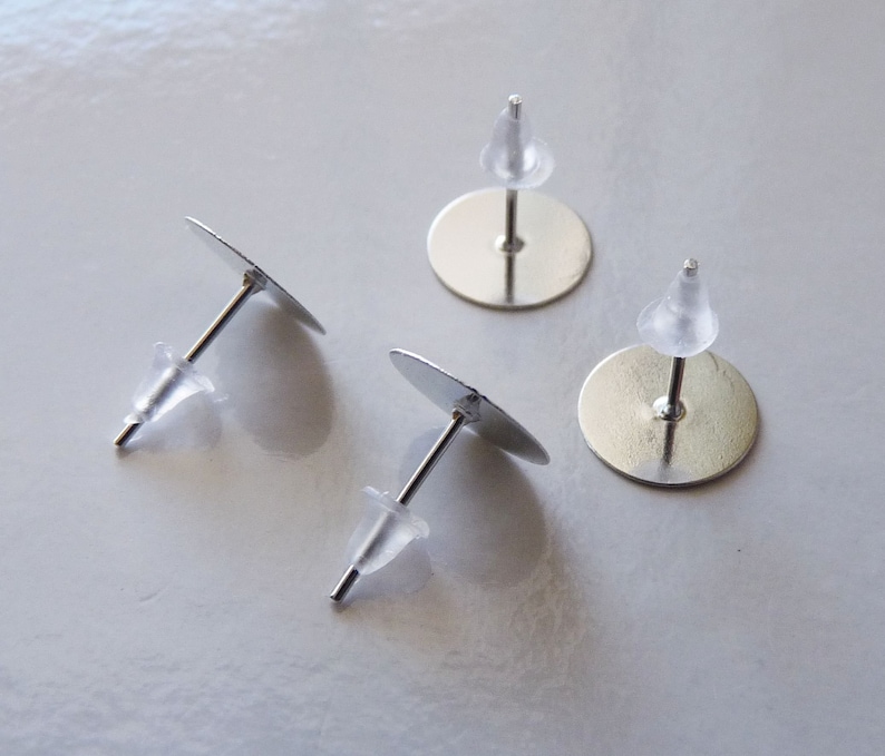 Earring Studs 10mm Flat Back Earring Studs Surgical Steel Etsy