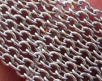5 M Stainless Steel Bulk Chain, 16 Feet Hypoallergenic Necklace Chain, Silver Tone Cable Chain, Chain for Necklaces B075
