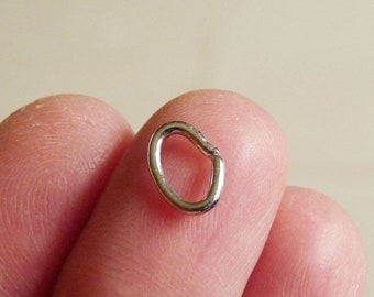 30 anneaux à sauter ovales de calibre 16, ton argent, 9 mm x 6,5 mm, anneaux à sauter en acier, anneaux ouverts, accessoires de bijoux D145