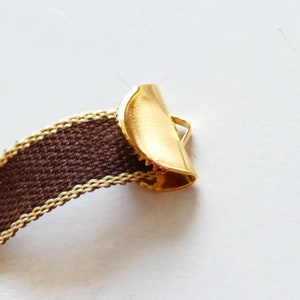20x Leather Cord Crimp End Cap Ribbon Crimp End, Gold tone Cord End, 13mm Metal Crimp End, Ribbon Clamps Crimps, Cord End Clasp C667