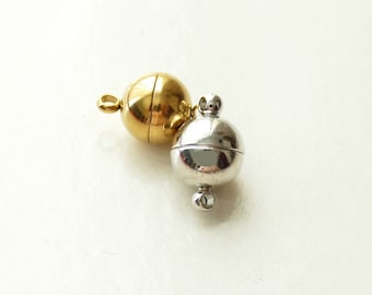 1x Gold/Silver Stainless Steel Magnetic Clasp, Jewelry Closure J131