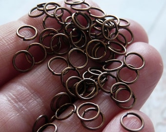 50/100 Kupfer Ösen 6mm offen, Anhänger Ösen