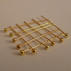 50x Gold Color 16-20-25-30-40mm Ball Pins, Beading Supplies