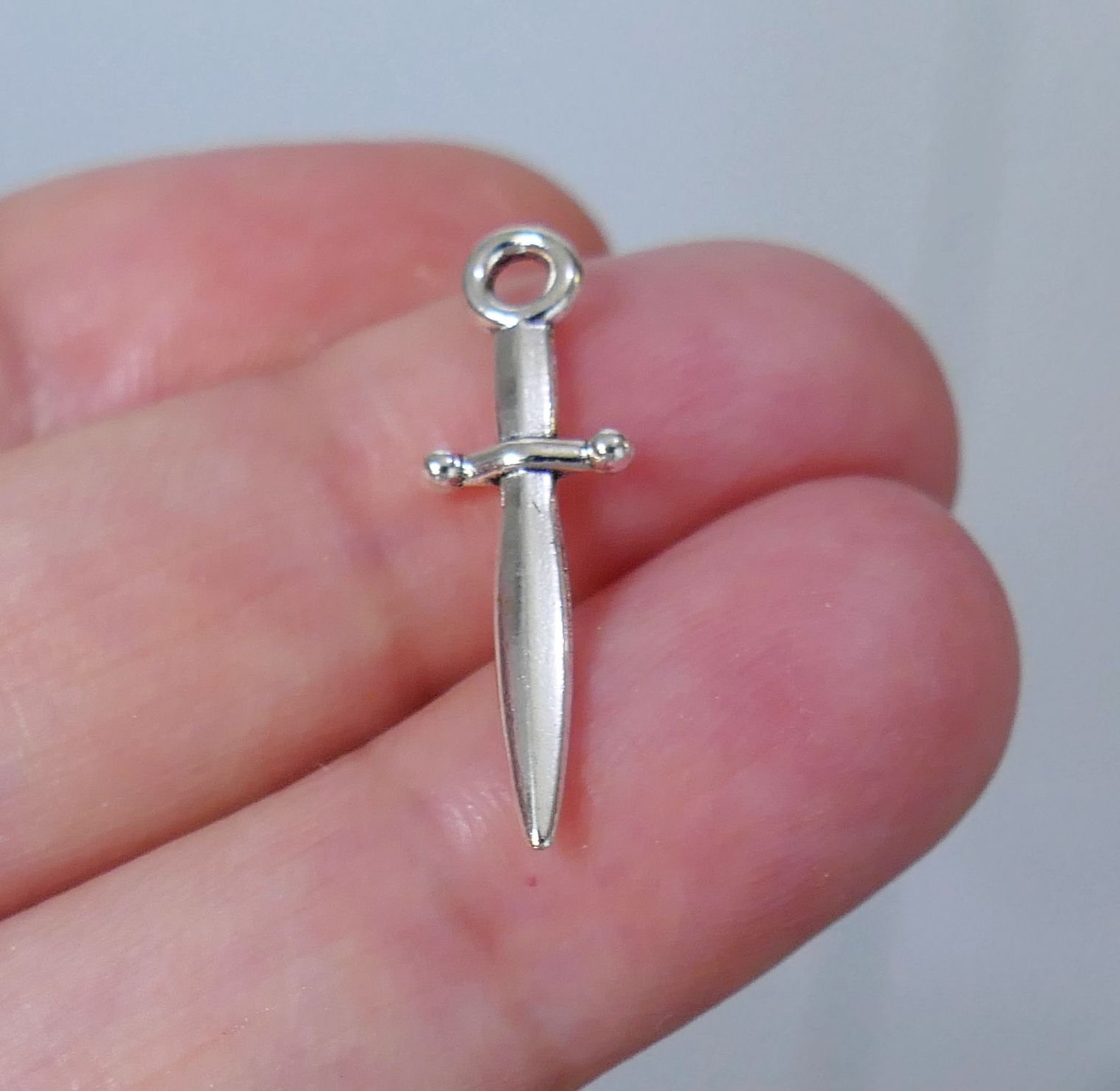 5/10x Sword Charm 3D Saber Charms Silver Tone Metal Charms | Etsy