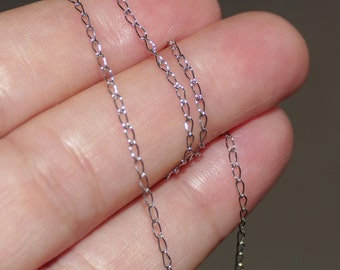 Cadena delicada hipoalergénica de acero inoxidable con eslabones ovalados soldados, 1 Y, 3 pies, F078