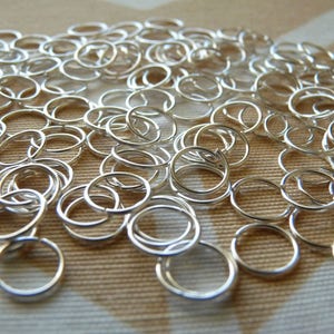 200x Silver Plated 8mm Open Jump Rings, Clasp Connectors, Jewelry Making Supplies