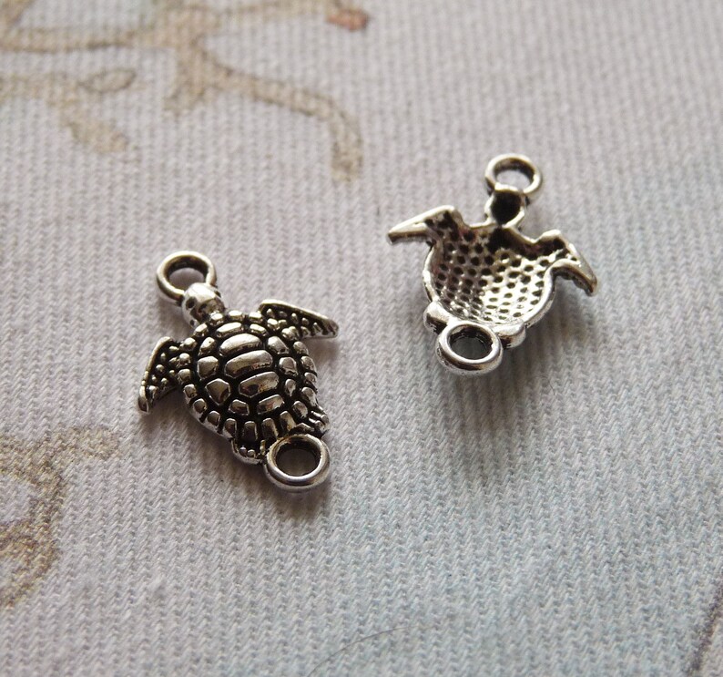 30x Turtle Bulk Charms Earring/ Bracelet Connectors Antique Etsy