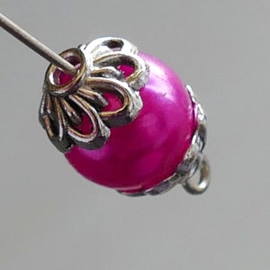 10x Flower Bead End Spacer Caps Fit 10mm, Antique Silver Tone D193