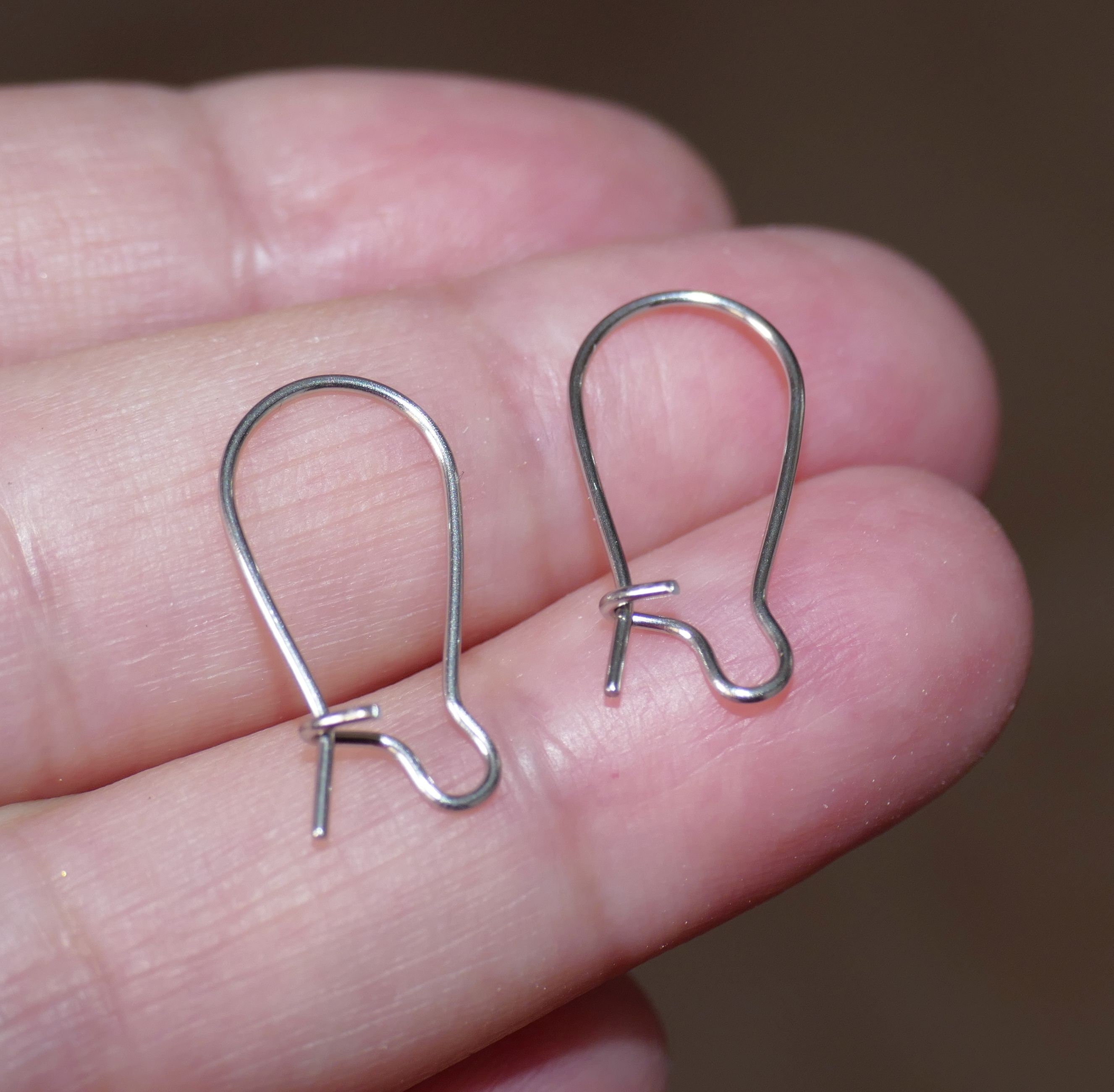 20pc NEWER VERSION 7mm Loop Stainless Steel Silver Hook Earring Findings,  #3 earring hooks, earring findings, earring hardware, fish hooks