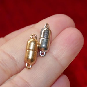 2x Stainless Steel Magnetic Clasps, Silver/Gold Tone Jewelry Closure F287