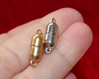 2x Stainless Steel Magnetic Clasps, Silver/Gold Tone Jewelry Closure F287