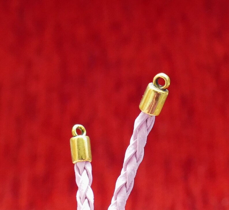 10x Gold Tone Fit 3mm Round Leather Glue in Cord End Caps Etsy