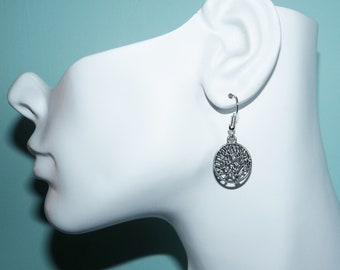 Tree of Life Hypoallergenic Hook Earrings U069