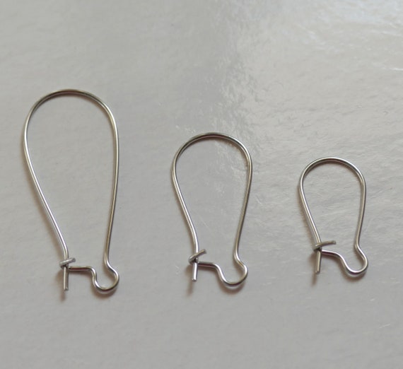 33mm Silver Metal Kidney Rhinestone Ear Wires 6pk by hildie & jo | JOANN