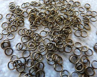 50/100x Bronze 5mm Open Jump Rings, Connecteurs de fermoir, Connecteur de boucle d'oreille, Connecteur de collier, Résultats de bijoux en bronze