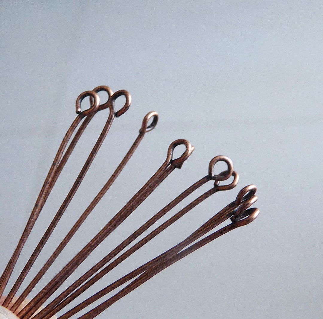 Copper Eye Pins 40mm Eye Pins 1.57 Inch Long Eye Pins Etsy