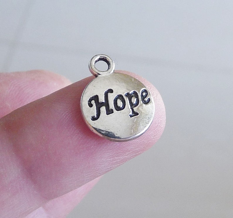 10x Hope Charms Word Charms Charms for Bracelets Small Etsy
