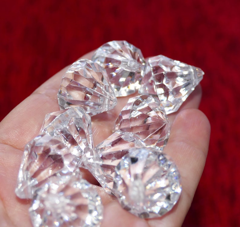 6x diamante candelabro acrílico cristal prisma transparente Etsy