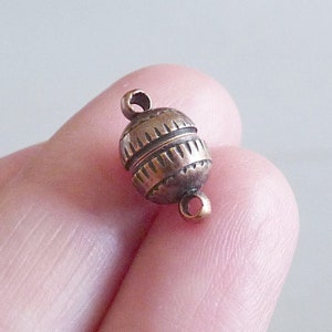 1x Copper Ball 8mm Magnetic Clasps, Jewelry Closure