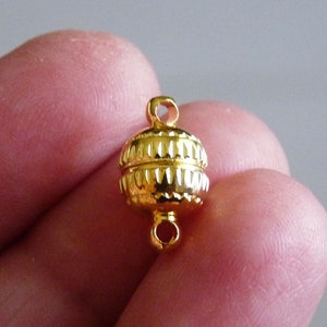 1/3 Sets 8mm Sphere Magnetic Clasp, Gold Color Jewelry Closure
