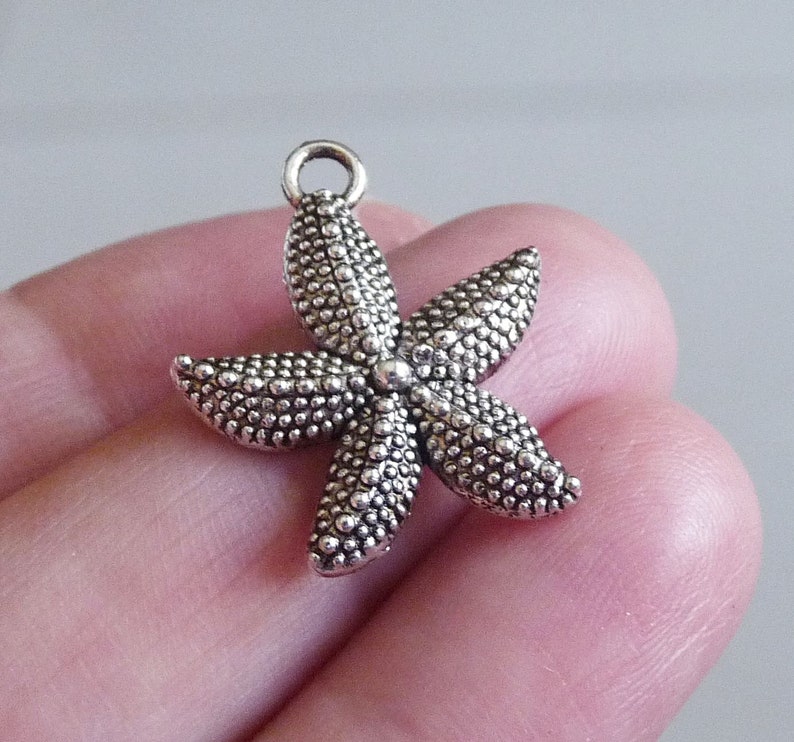 30 Starfish Charm Necklace Pendant Bulk Charms for Bracelet Etsy