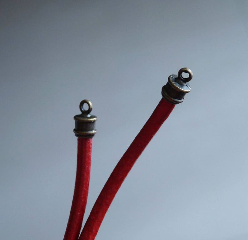 10x Bronze Fit 3mm Glue in Cord End Caps Cord Tip Ending Etsy