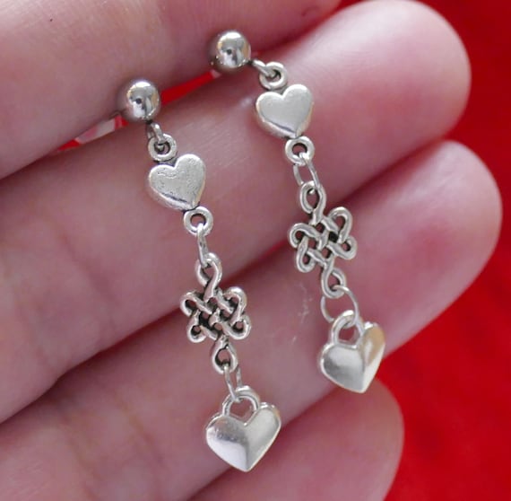 Celtic heart deals earrings