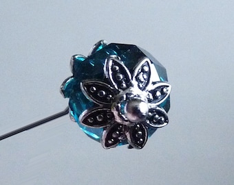 20x Flower Bead Caps, Antique Silver Tone End Spacers, Beading Supplies B131